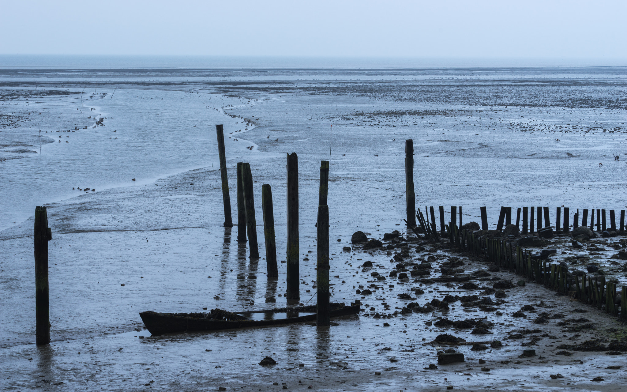 Sony a7R sample photo. Waddenzee, blue hour photography