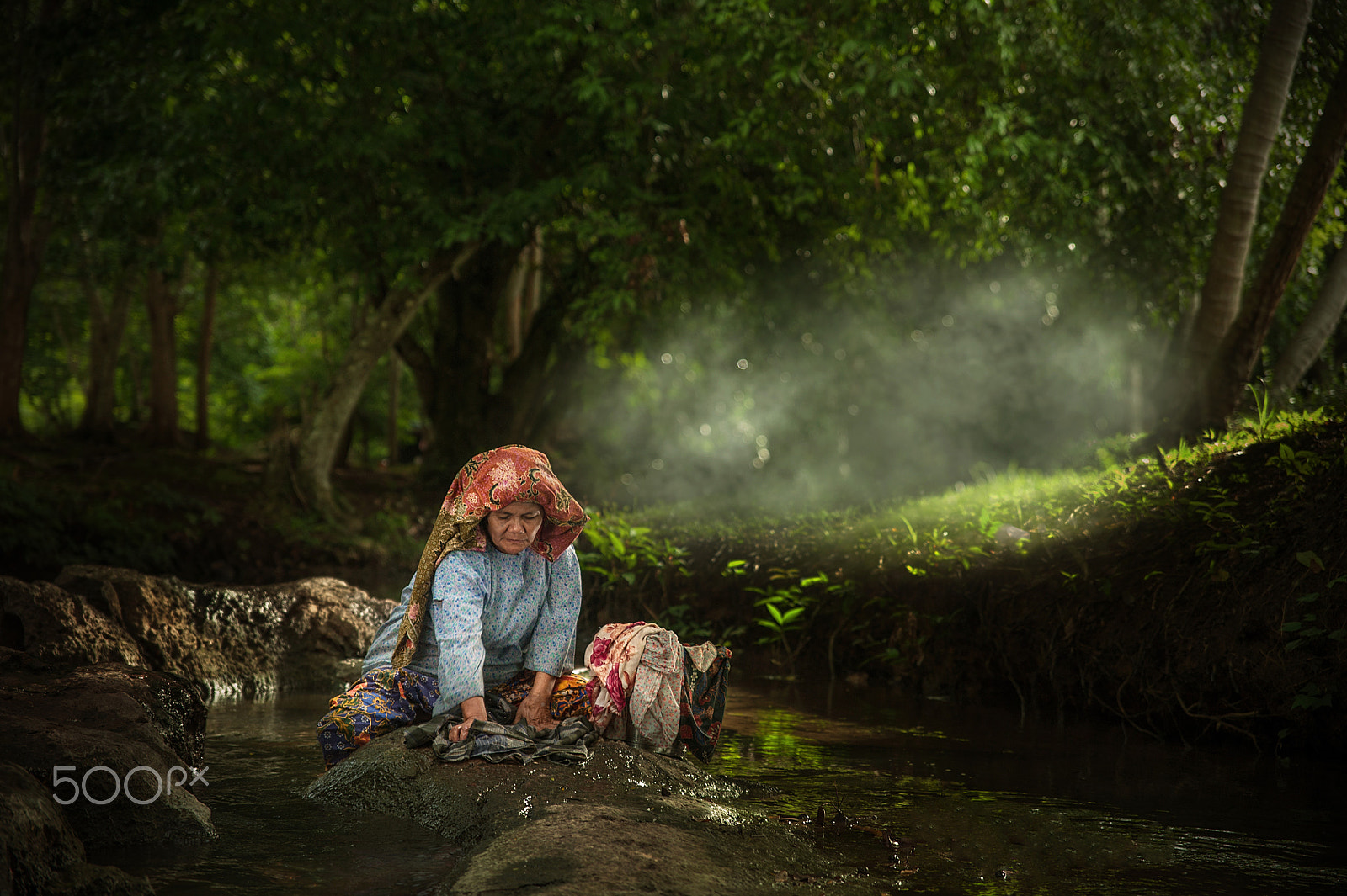 Nikon D700 sample photo. Traditional washing  at river photography