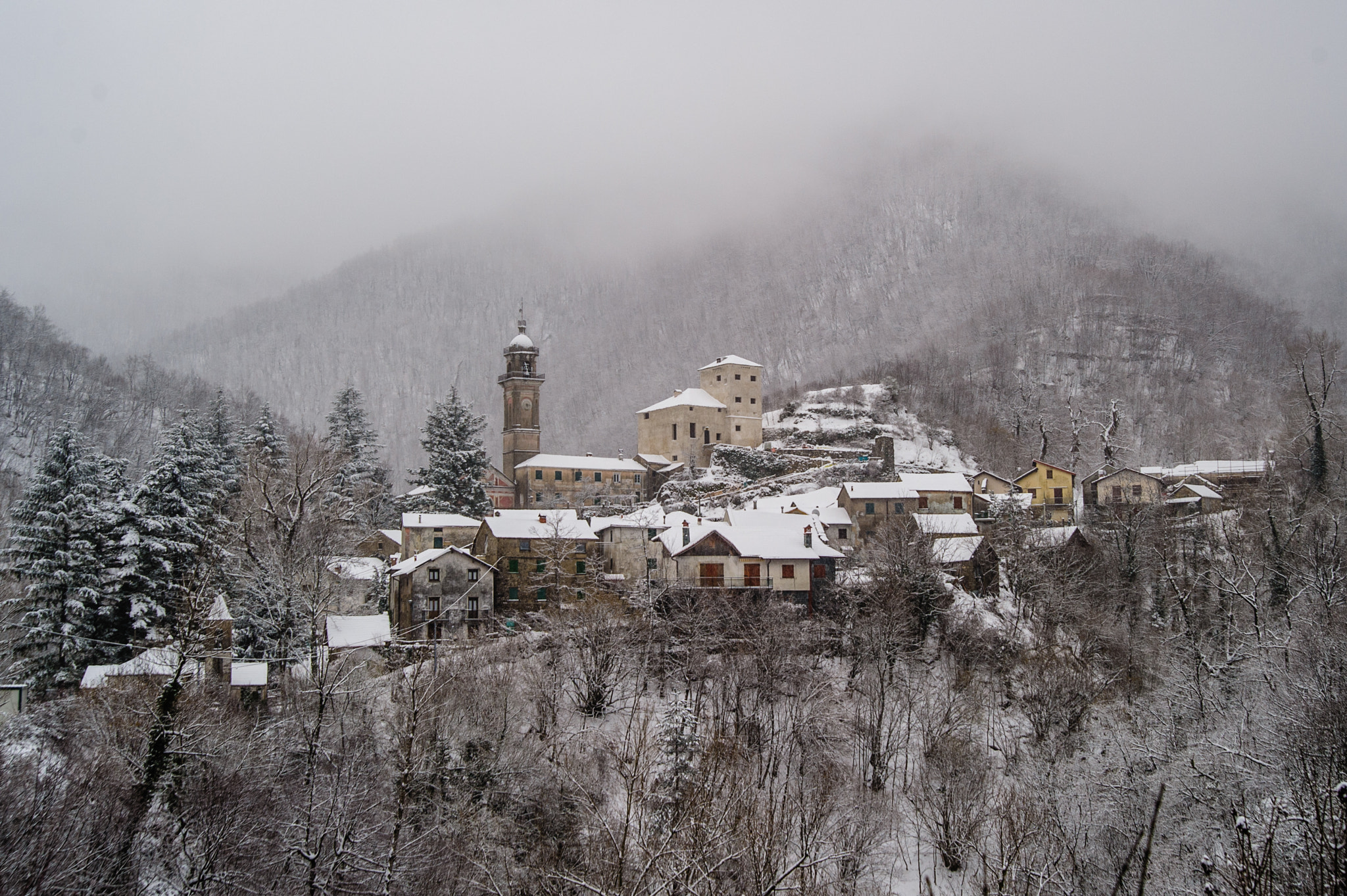 Nikon D700 sample photo. Snowfall in senarega photography