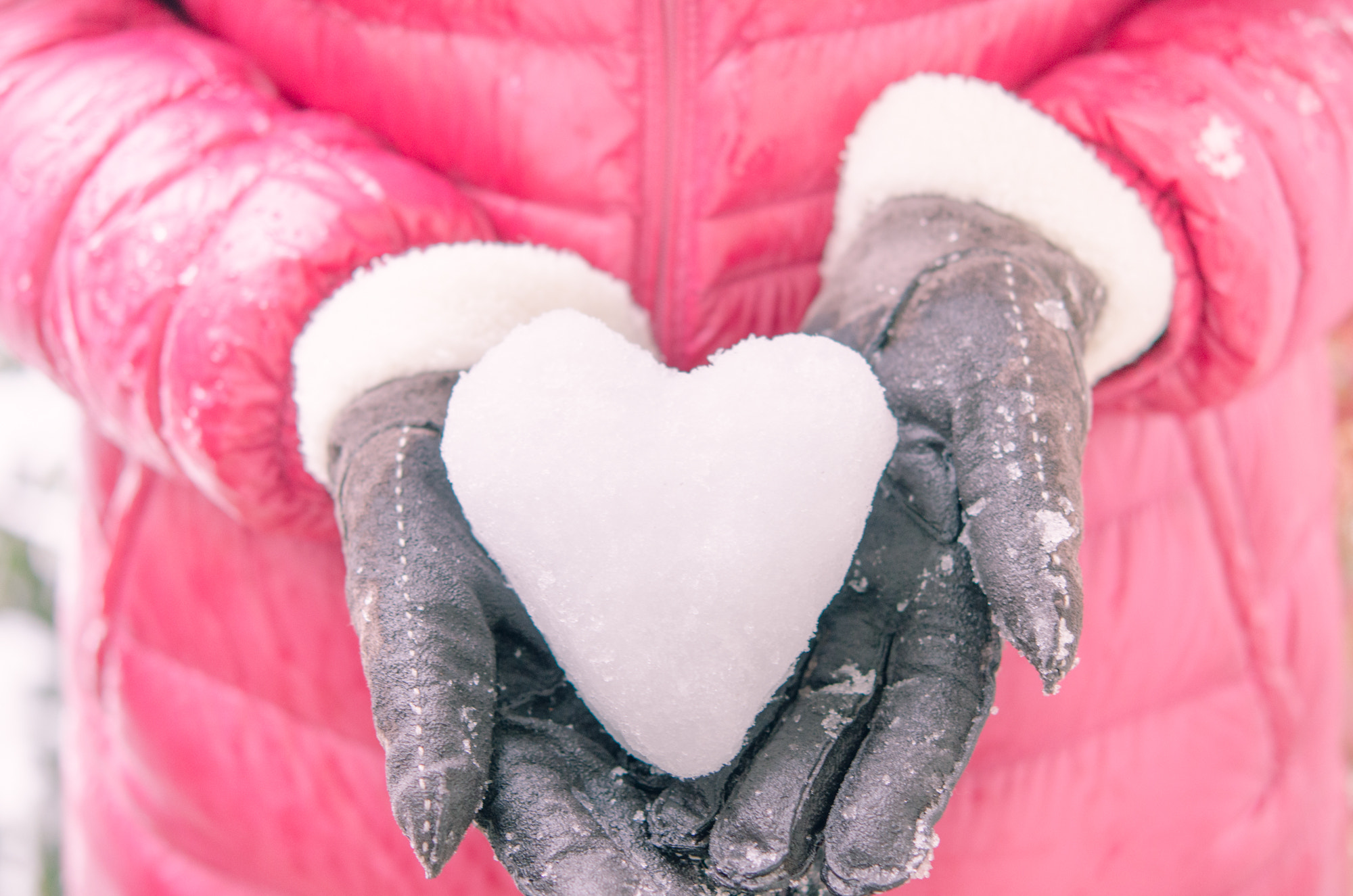Nikon AF-S Micro-Nikkor 60mm F2.8G ED sample photo. Snow heart photography