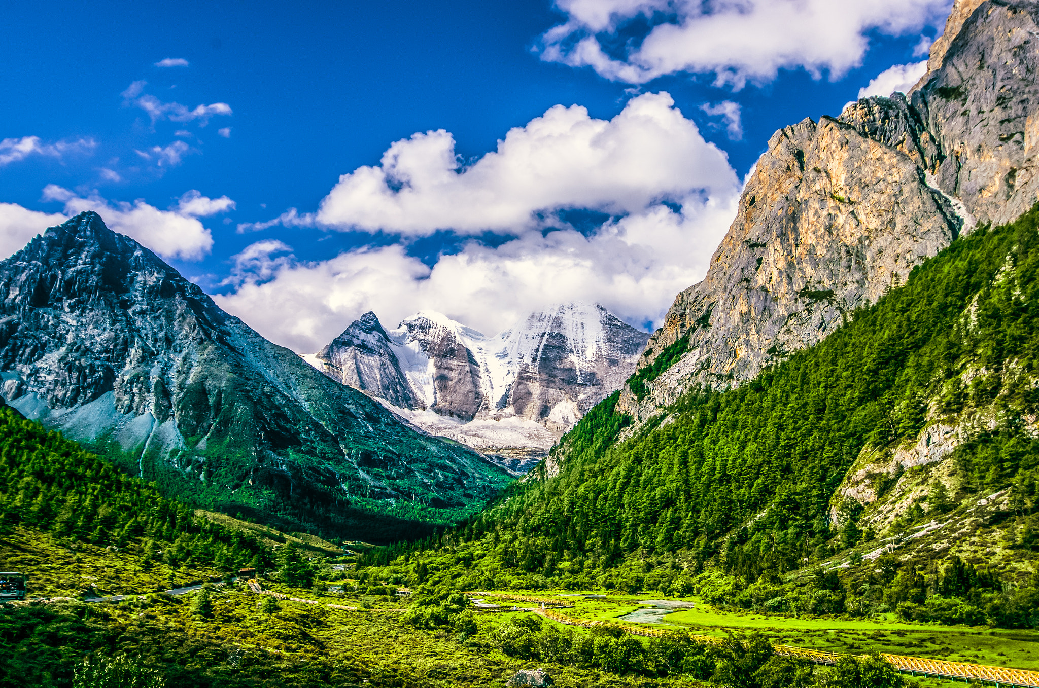 Pentax K-50 sample photo. Scenic spot of daocheng yading photography