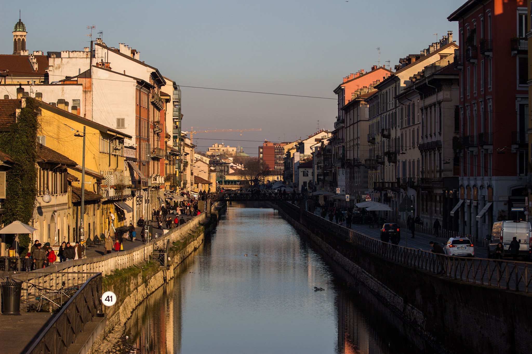 Canon EOS 100D (EOS Rebel SL1 / EOS Kiss X7) + Canon EF 70-200mm F4L USM sample photo. Darsena al tramonto  photography