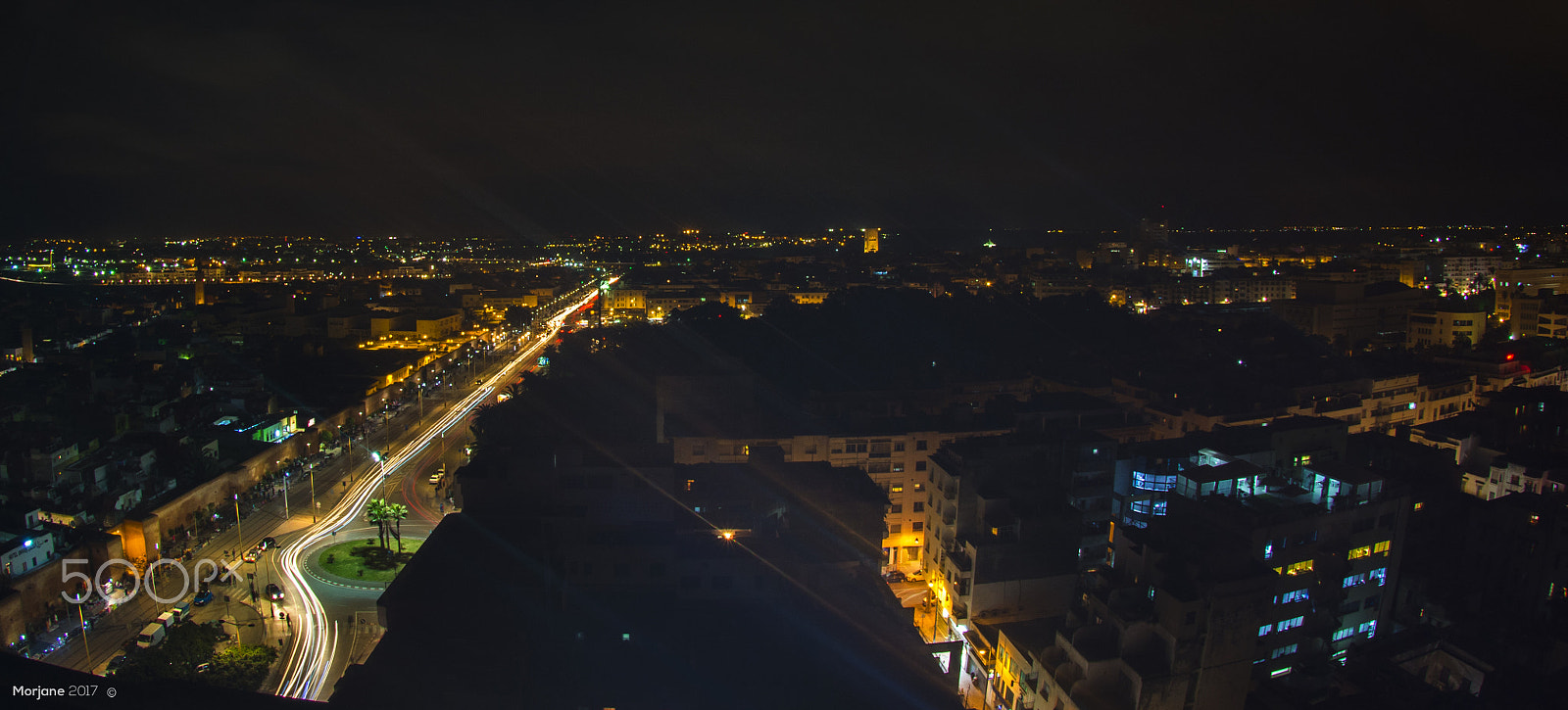 Nikon AF DX Fisheye-Nikkor 10.5mm F2.8G ED sample photo. Rabat by night photography