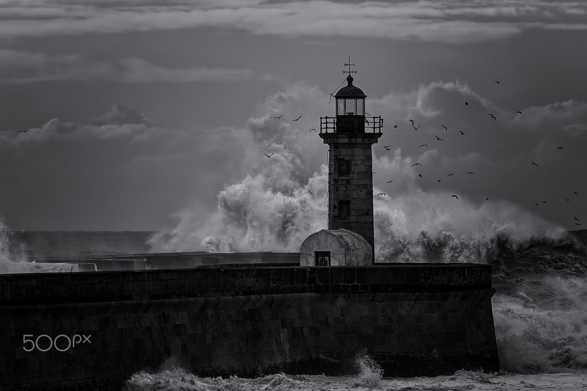 Canon EOS 6D + Canon EF 70-200mm F2.8L USM sample photo. The wave& the lighthouse photography