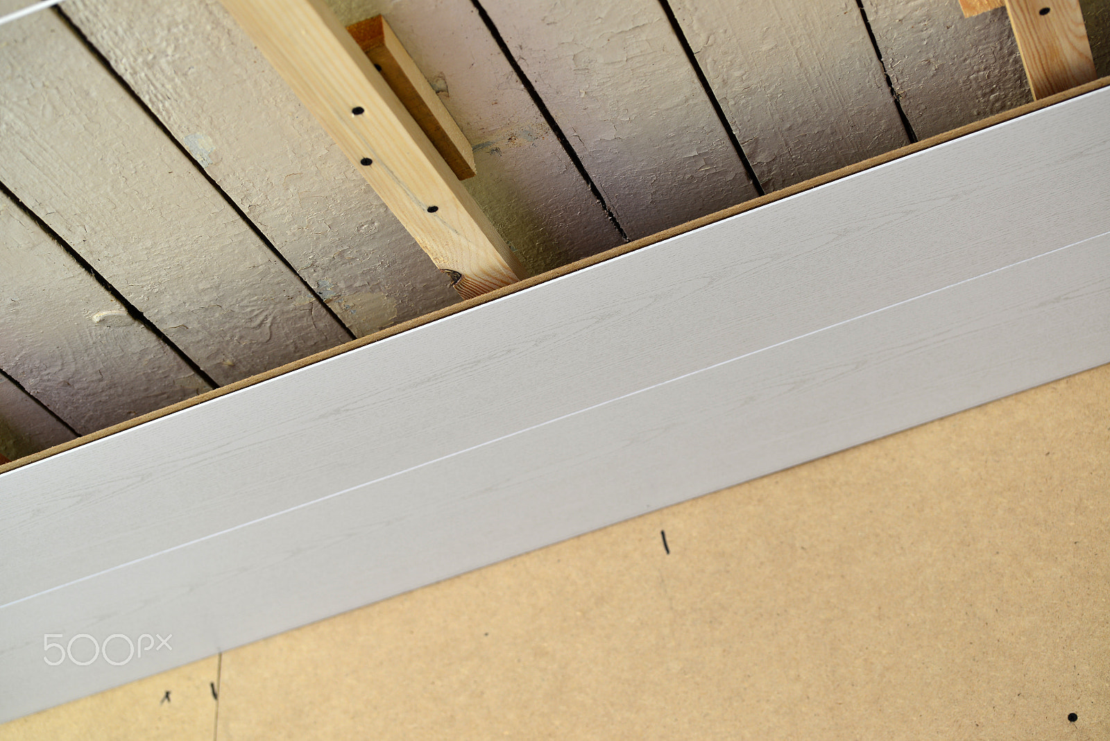 Nikon D600 sample photo. Installation of ceiling of mdf panels photography