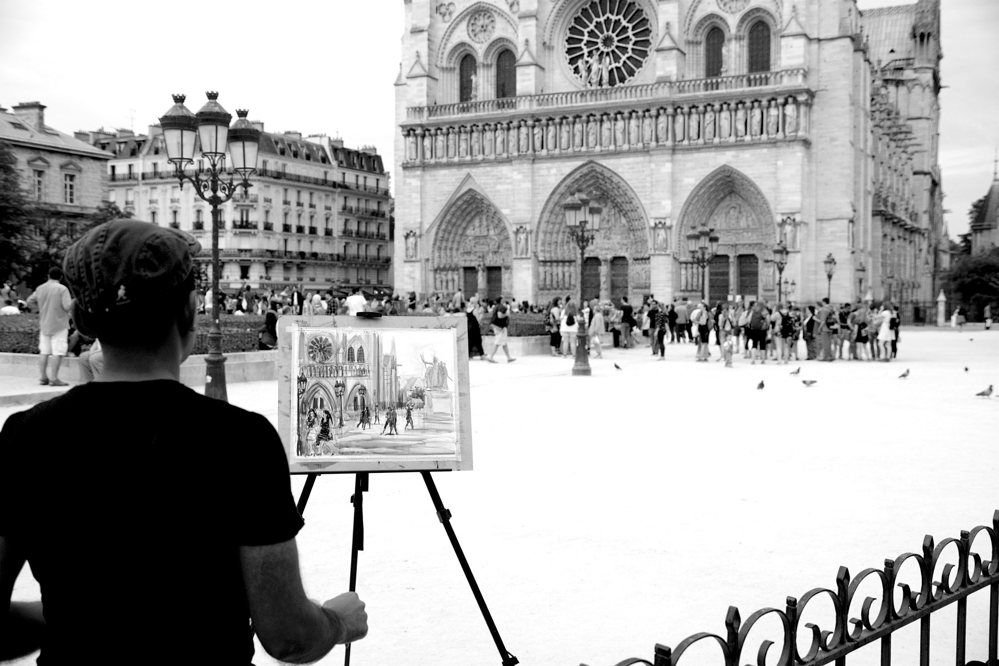 Sony SLT-A65 (SLT-A65V) sample photo. Peinture notre dame photography