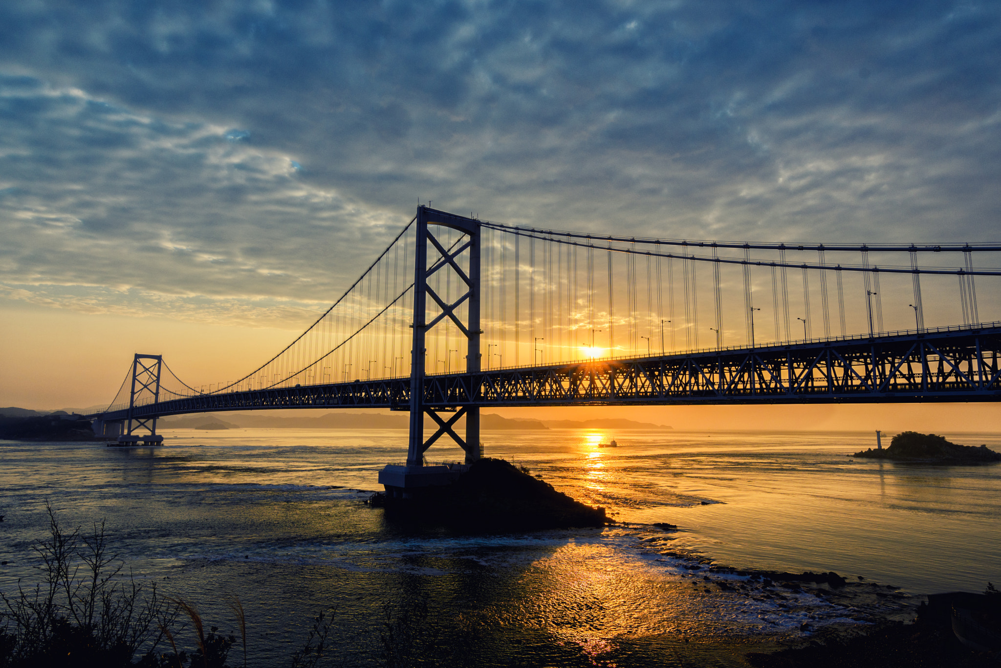 Nikon D500 sample photo. Sunrise scenery of naruto strait, tokushima japan photography