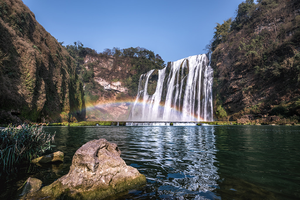 Nikon D810 + Nikon AF-S Nikkor 20mm F1.8G ED sample photo. Huangguoshu waterfall photography