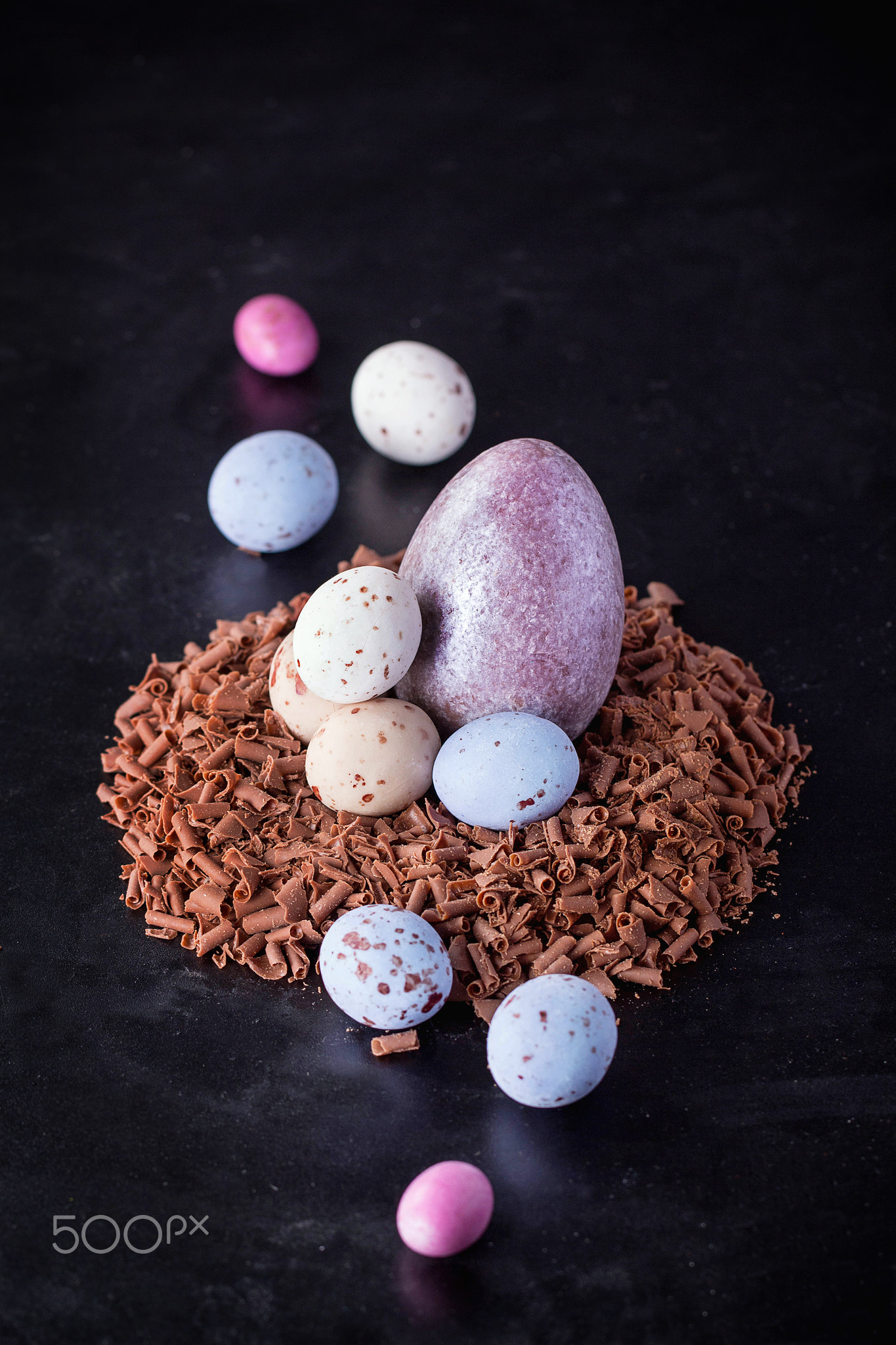 Traditional chocolate easter eggs