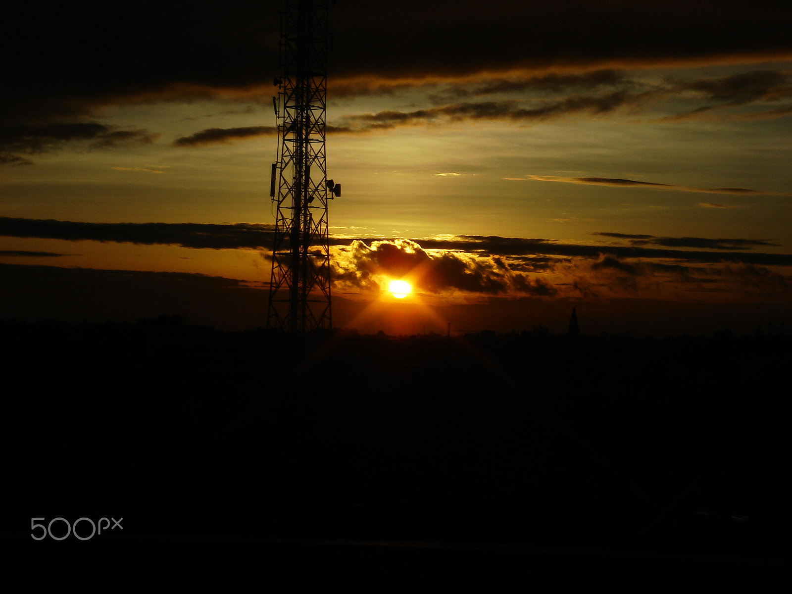 Sony DSC-T5 sample photo. Dark sunset photography