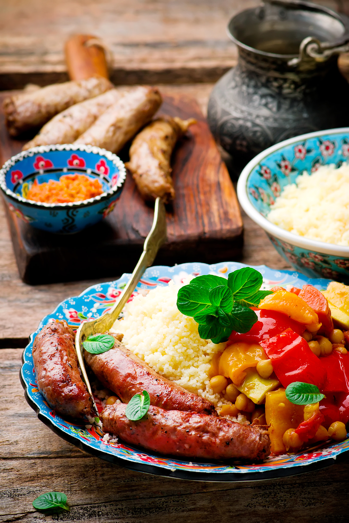 Nikon AF-S Micro-Nikkor 105mm F2.8G IF-ED VR sample photo. Couscous and merguez sausages photography