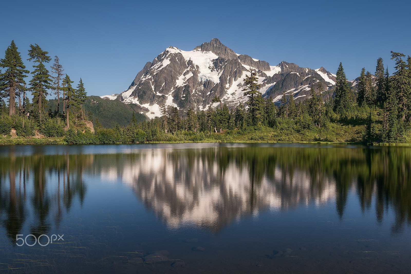 Nikon D800 sample photo. Picture lake and mount shuksan photography