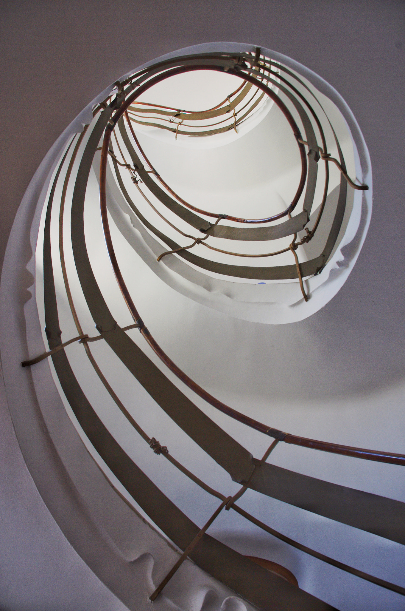 Pentax K-x sample photo. The inside of the extraordinary staircase at torre de la creu, in sant joan despi, near barcelona photography