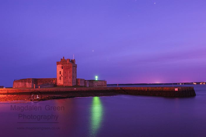 Nikon D700 sample photo. Broughty ferry castle bathed in gorgeous light - long exposure - photography