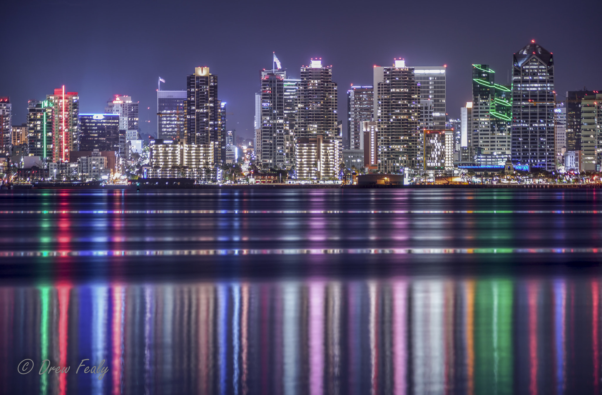 Sony a99 II sample photo. San diego streaky lights at night photography