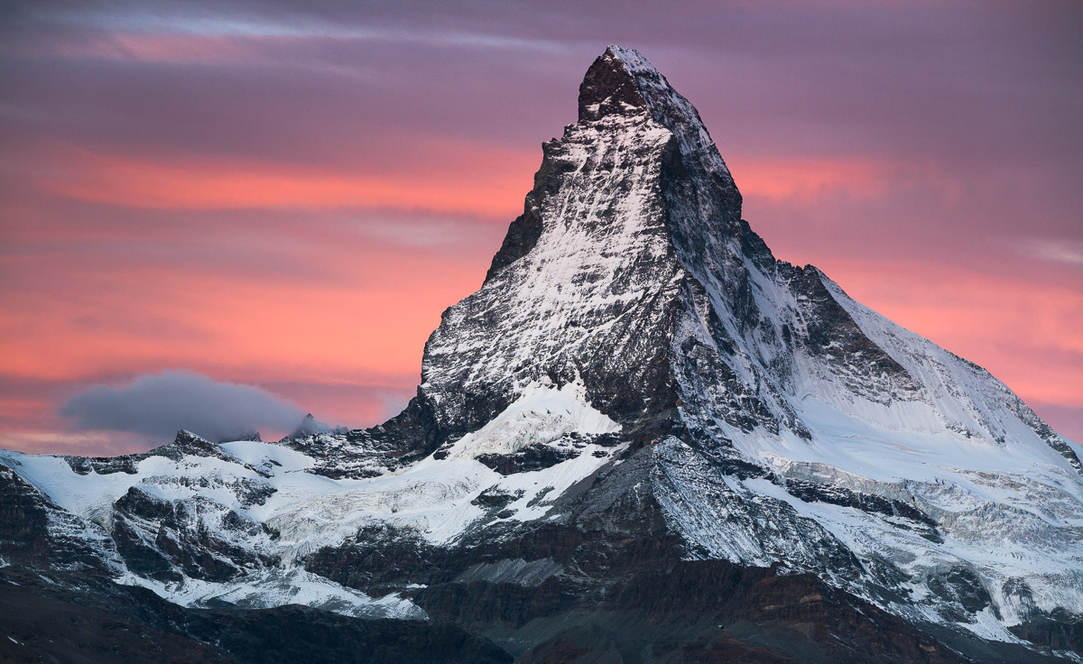 Canon EOS 5D + Canon EF 70-200mm F4L USM sample photo. L'aube sur le cervin photography