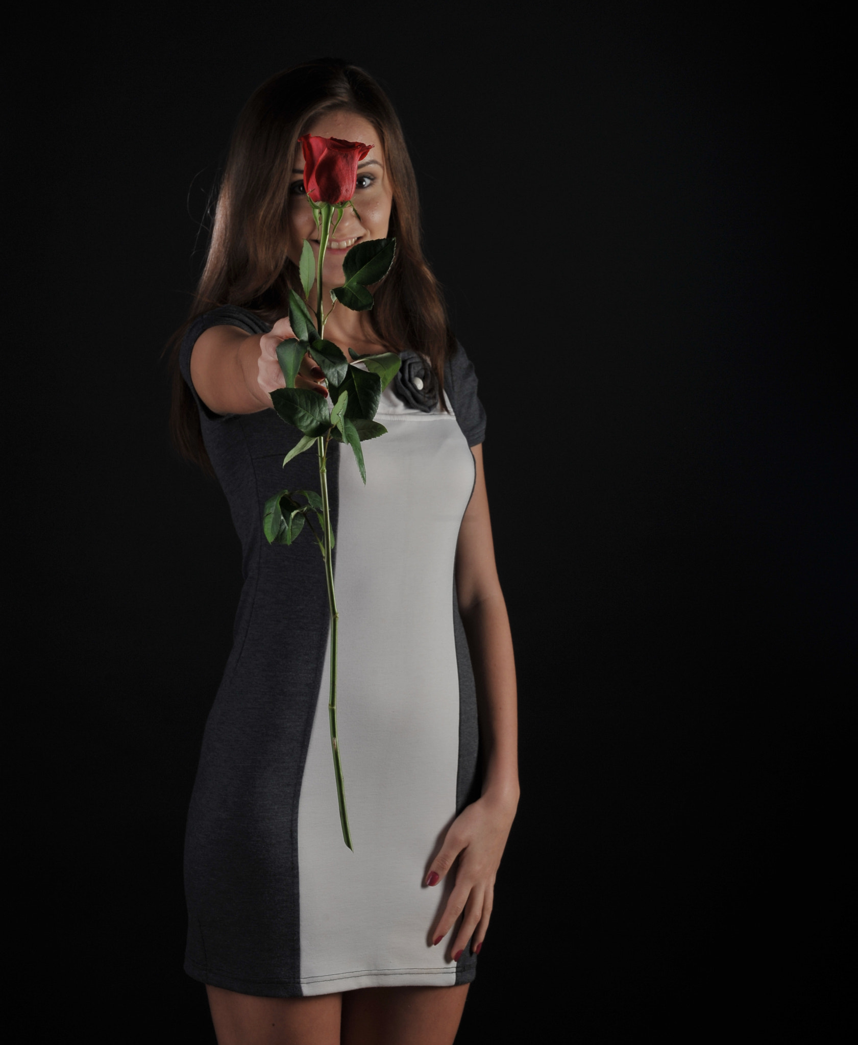Nikon D700 sample photo. Girl with a rose photography
