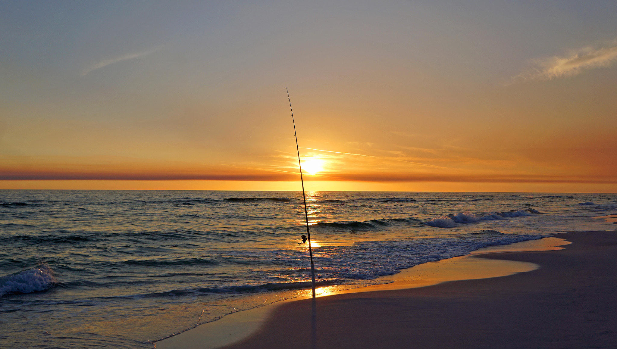 Sony a6000 + Sony E 18-55mm F3.5-5.6 OSS sample photo. Fishing at sunset photography