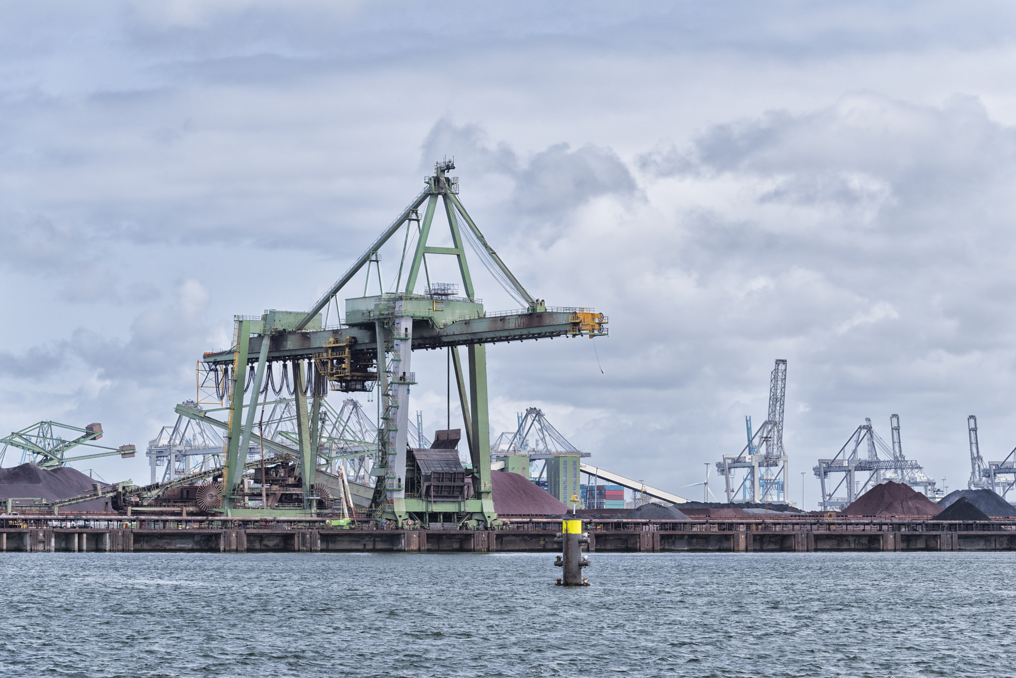 Pentax K-1 sample photo. Harbor cranes in rotterdam photography