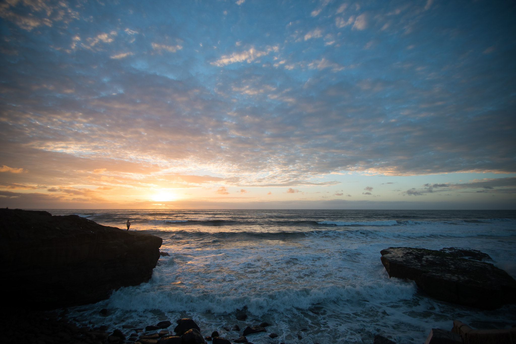 Nikon D5500 sample photo. San diego sunset cliff photography