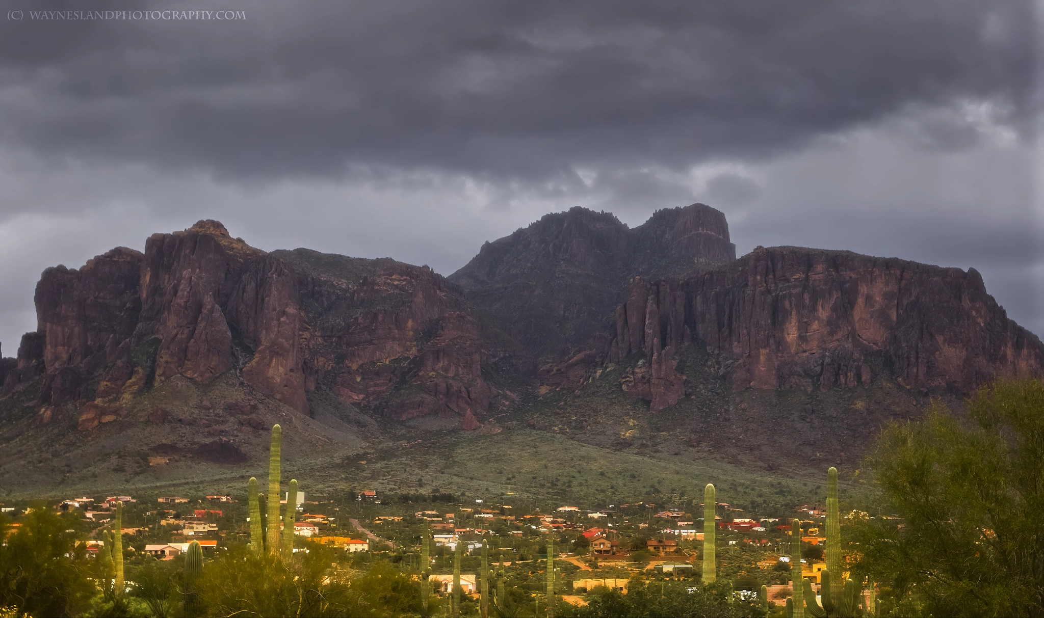 Canon EF 17-40mm F4L USM sample photo. Rainy superstition photography