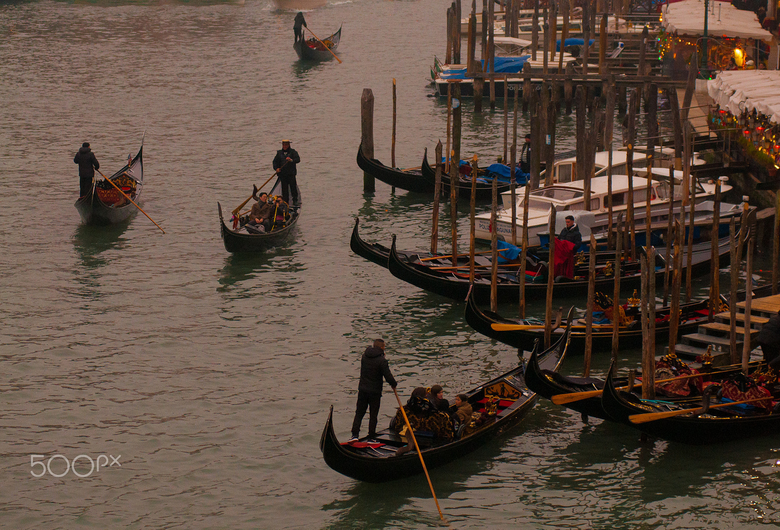 Nikon D90 sample photo. Venice grand canal gondolas photography