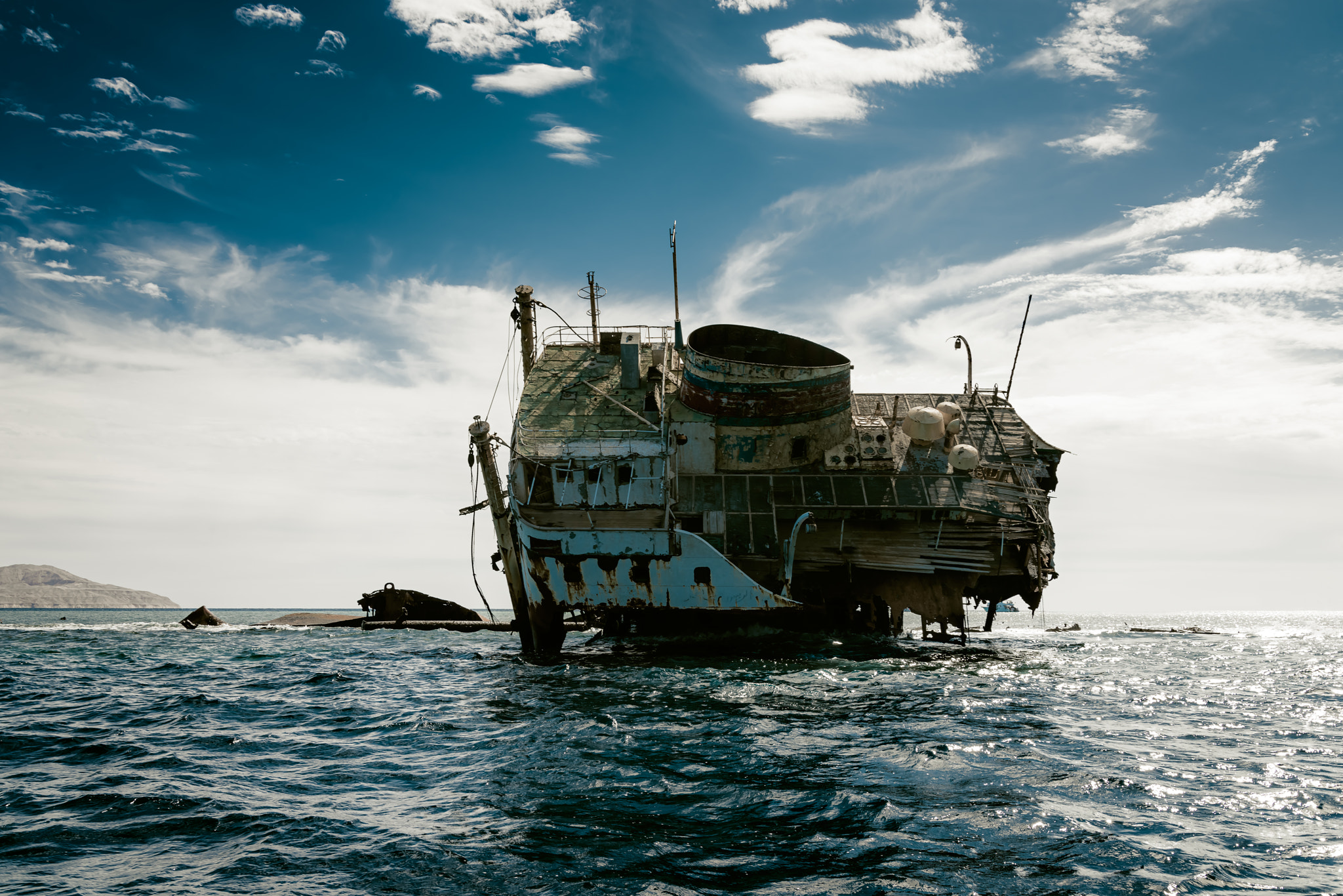 Nikon D800 sample photo. The wrecked ship on the reef in red sea, tiran island, egypt. photography