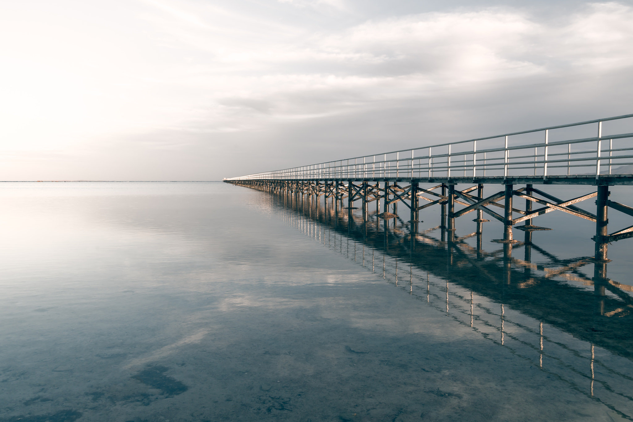 Nikon D800 sample photo. Pier, pontoon on the red sea at sunrise, egypt. photography