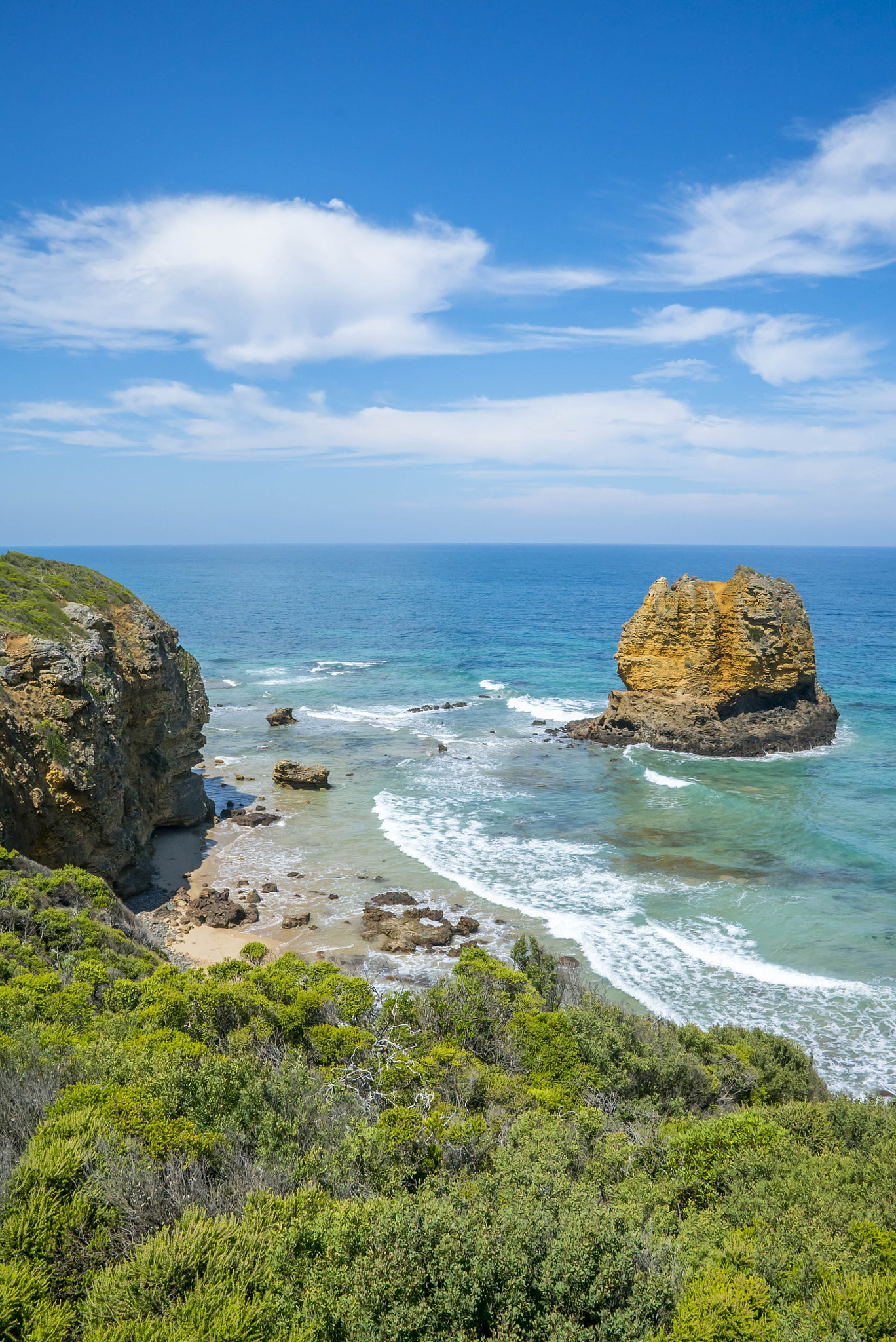 Sony a7S II + Sony FE 24-70mm F2.8 GM sample photo. Coastline of a rocky beach along the great ocean road photography