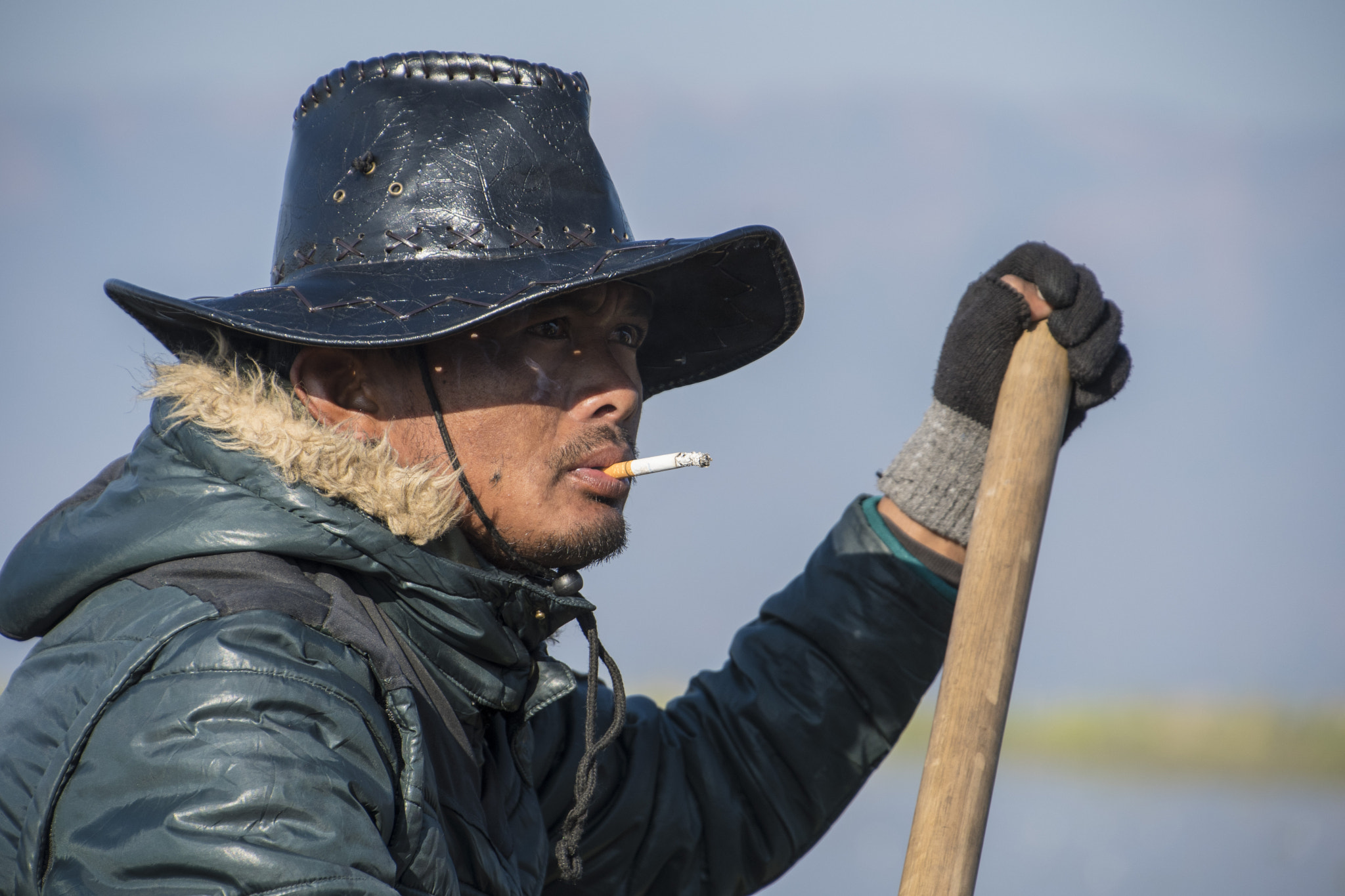 Nikon D500 sample photo. Boat man inle lake, mayamar photography