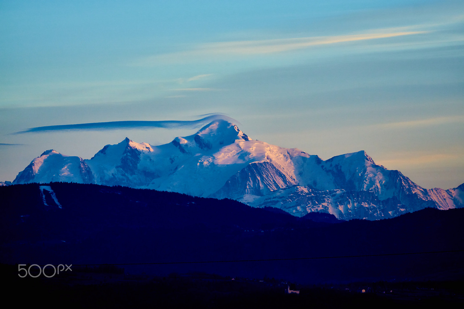 Minolta AF 300mm F2.8 HS-APO G sample photo. Mtblanc - sunset photography