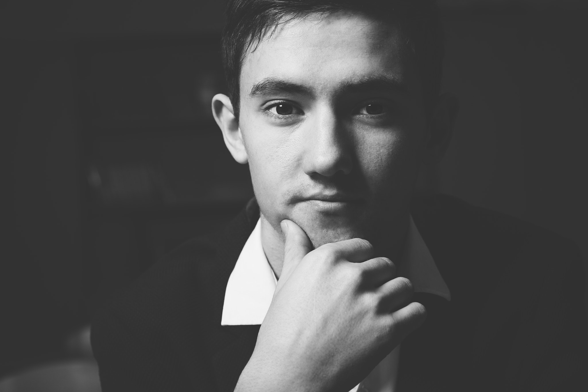 Canon EF 50mm F2.5 Macro sample photo. Portrait of a young man close up. photography