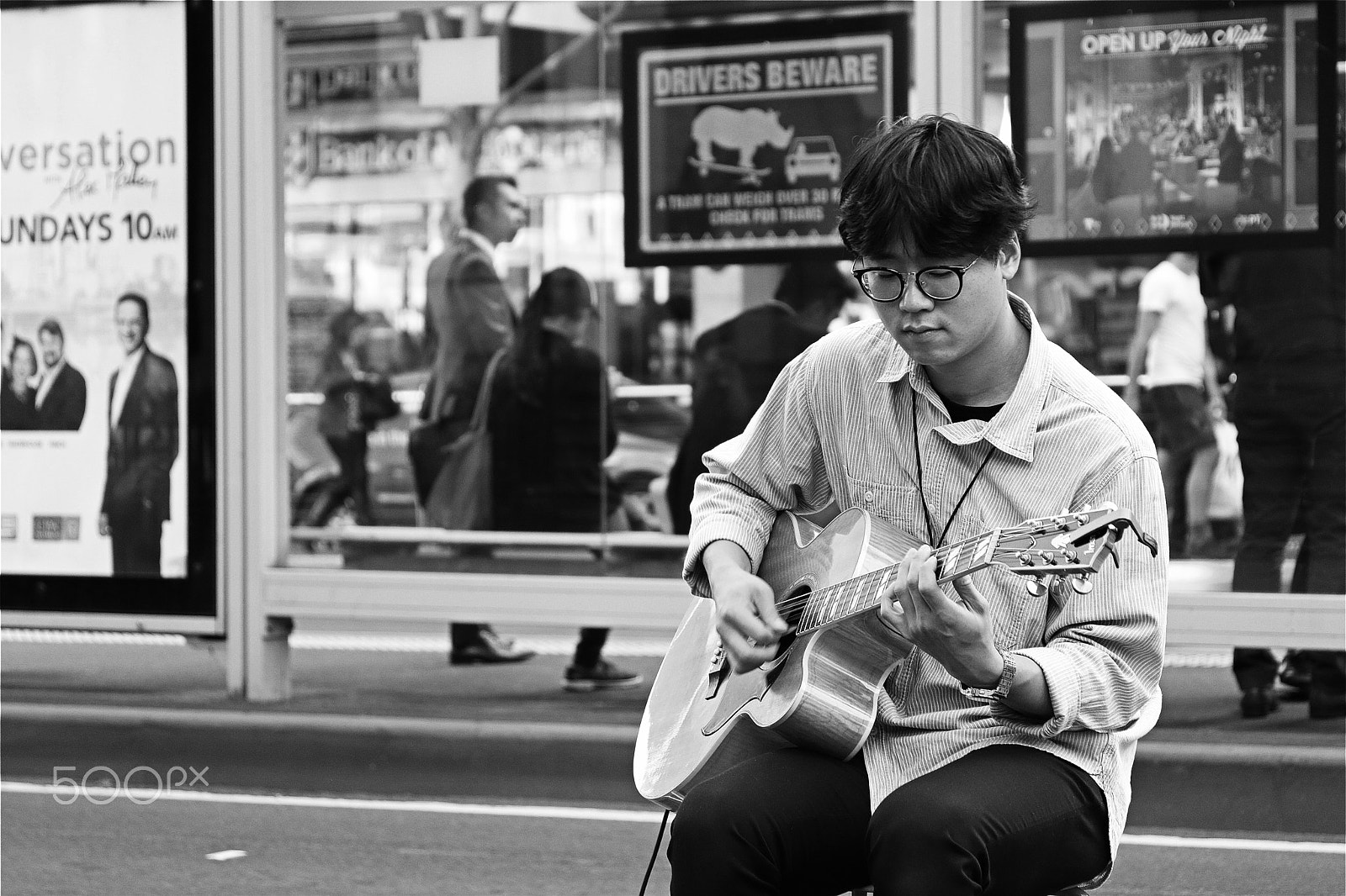 Canon EF 24-70mm F4L IS USM sample photo. "busker life" photography