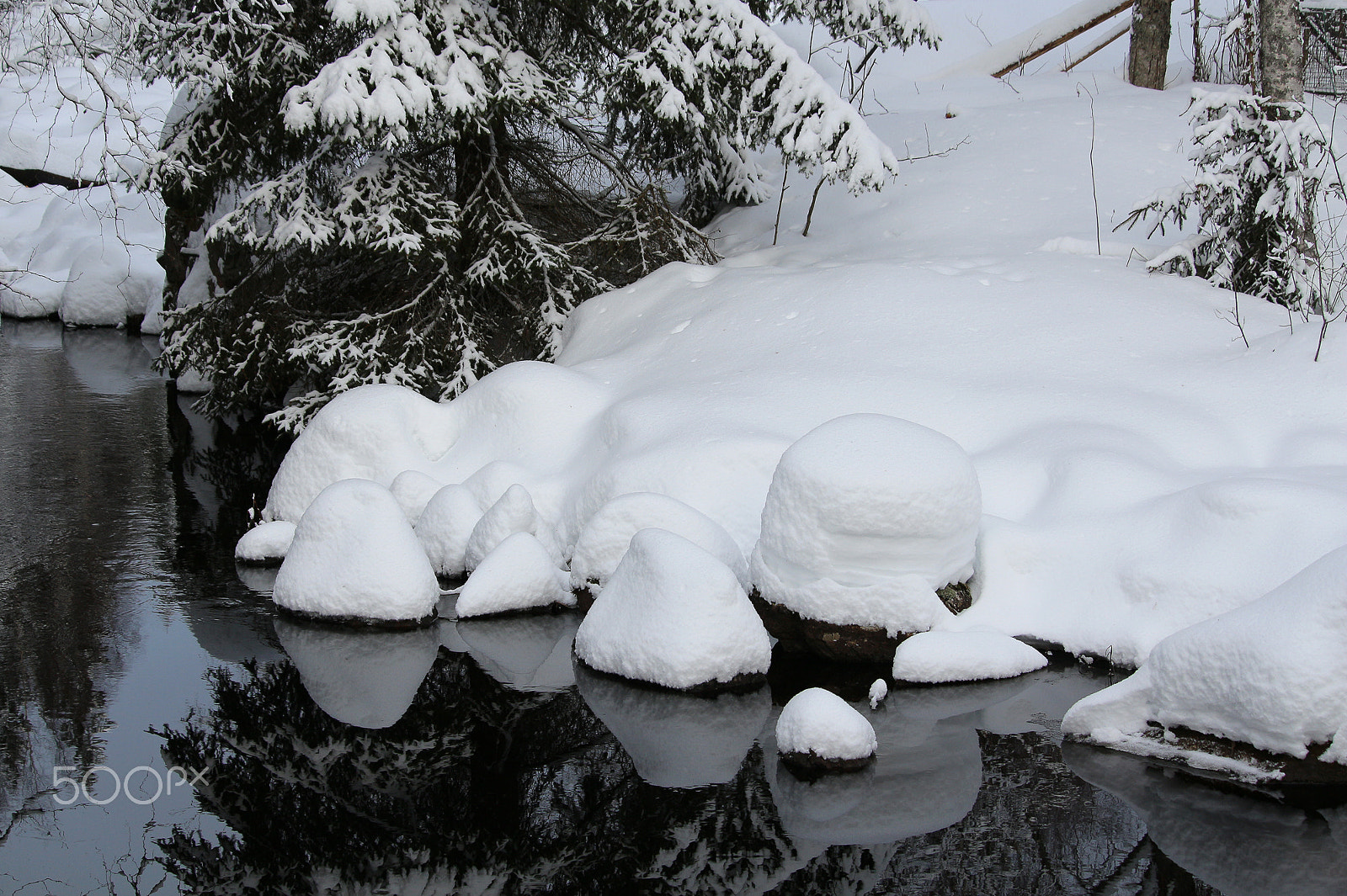 Canon EOS M sample photo. Stones and snow photography
