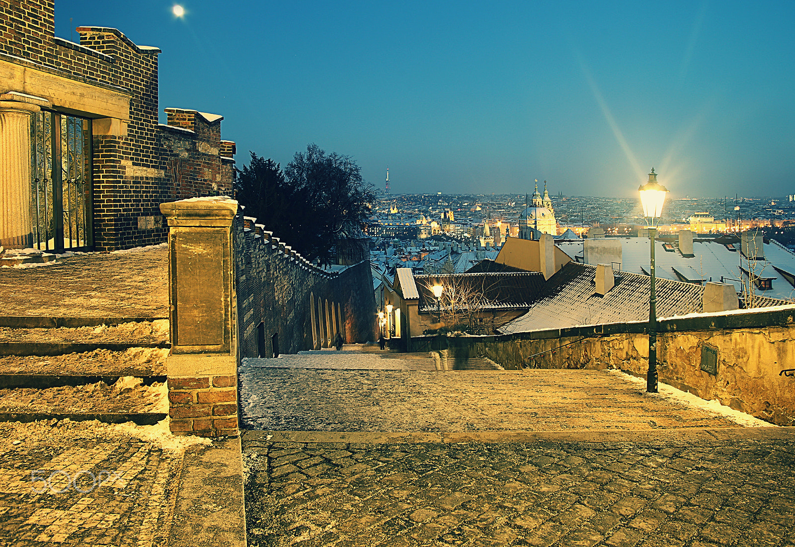 Canon EOS 6D + Canon EF 24-85mm F3.5-4.5 USM sample photo. Castle steps prague photography