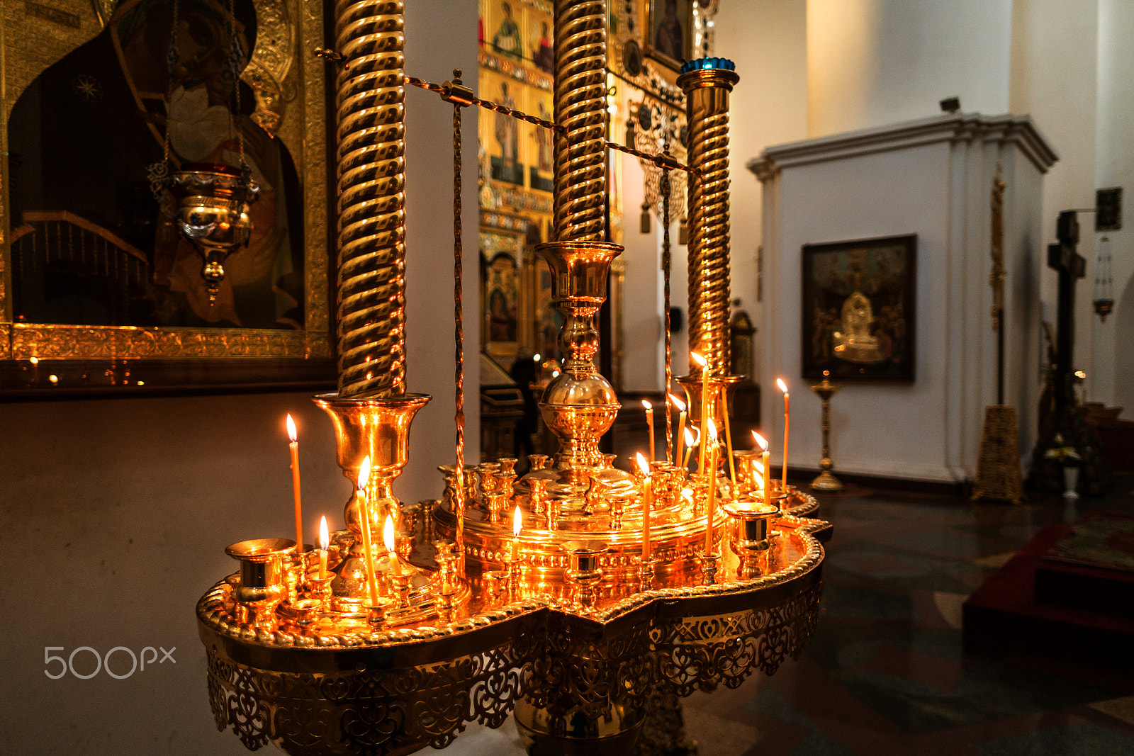 Samsung NX500 + Samsung NX 16mm F2.4 Pancake sample photo. Interior view of assumption cathedral in yaroslavl, russia photography