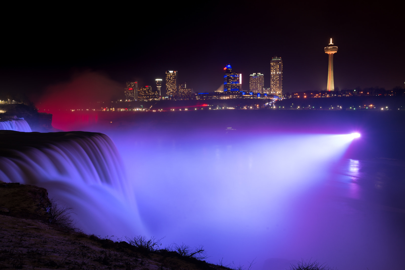 Nikon D800 sample photo. Niagara at night photography