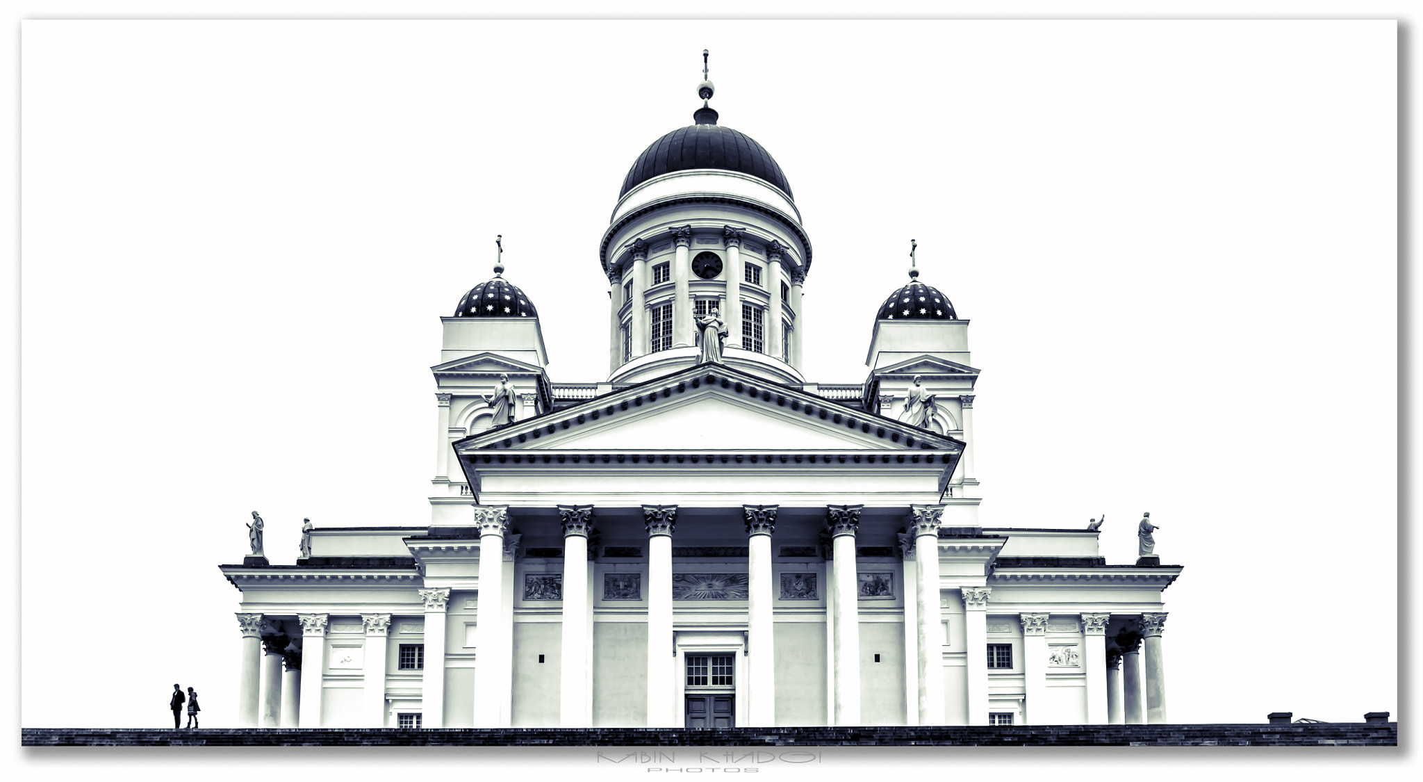 LUMIX G VARIO 12-60/F3.5-5.6 sample photo. Cathedral church of helsinki b w photography