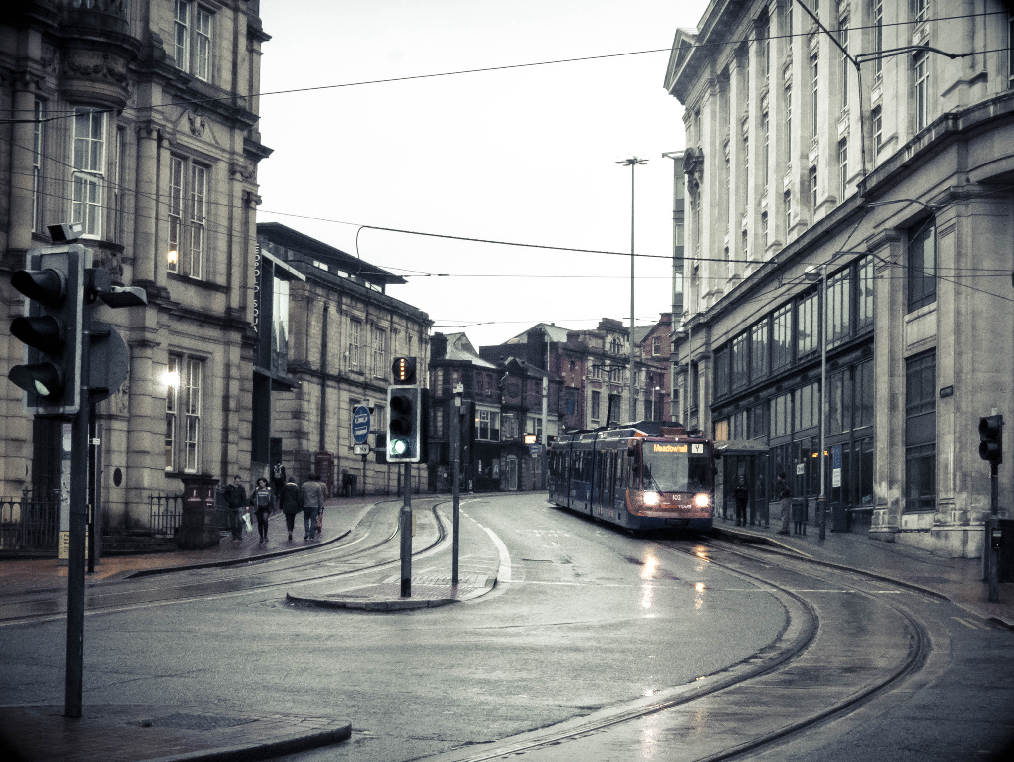 LUMIX G 25/F1.7 sample photo. Sheffield tram photography
