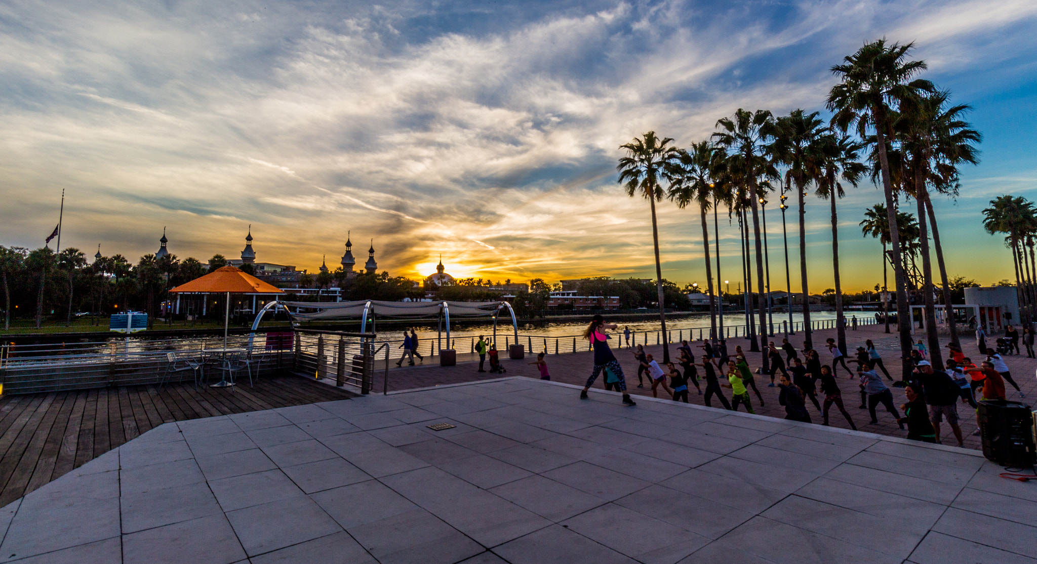 Canon EOS 650D (EOS Rebel T4i / EOS Kiss X6i) sample photo. "working out into the sunset"outdoor zumba class photography