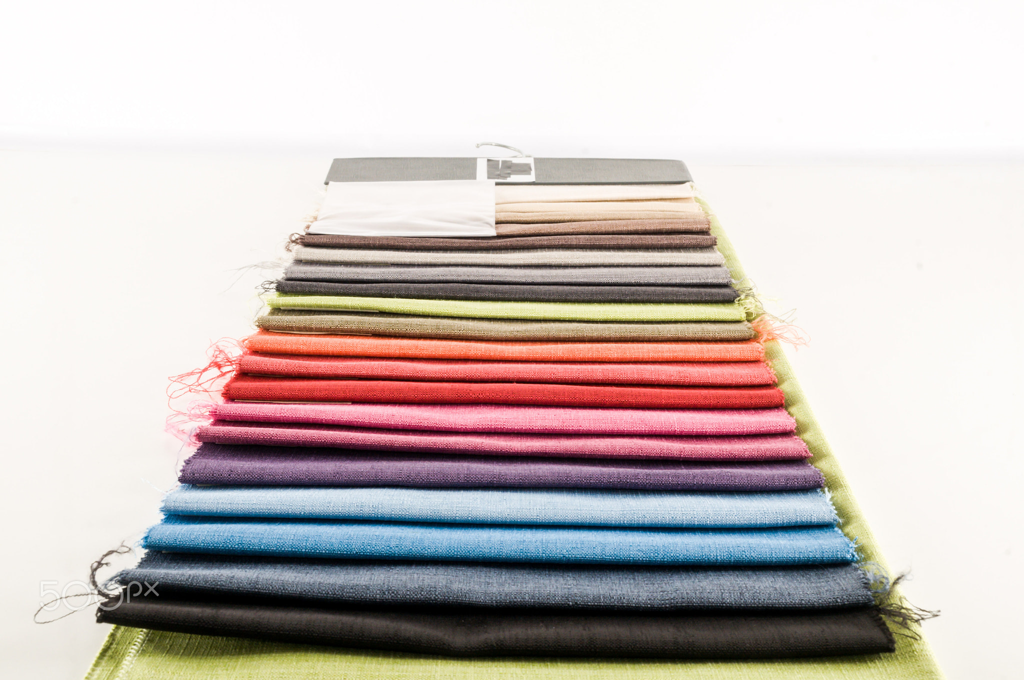 Samples of colored cloth