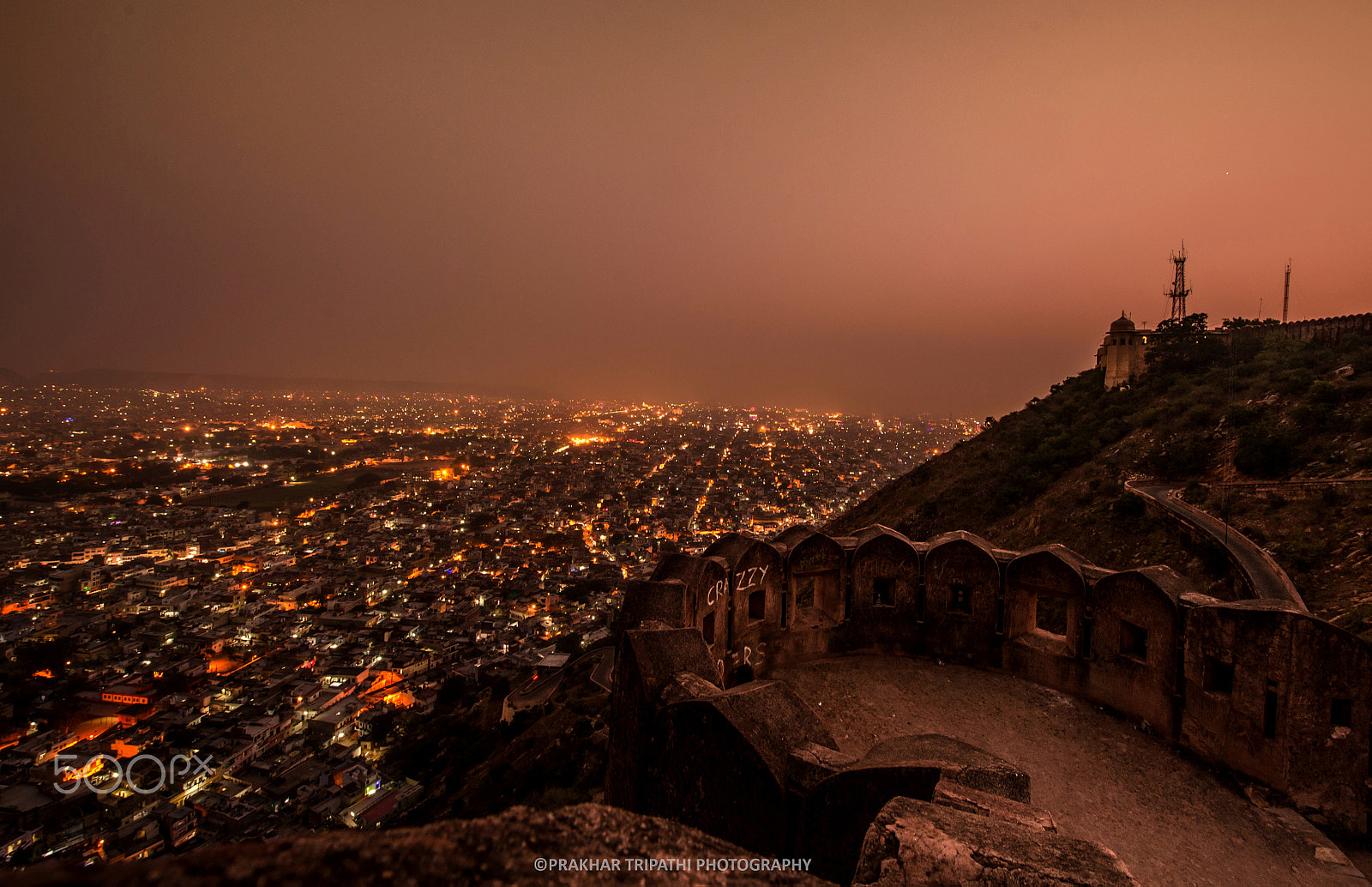 Nikon D4S sample photo. Night view from nahargarh fort photography