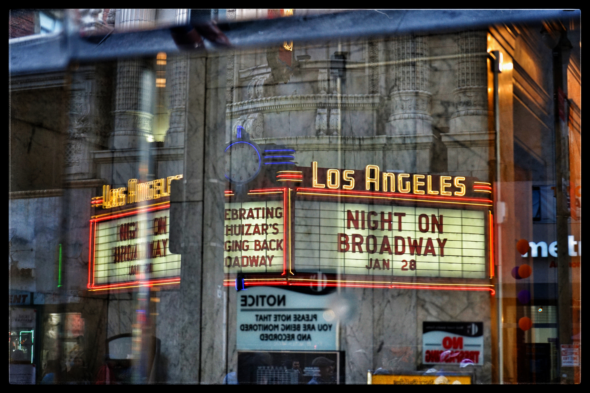 Sony a7 II + Sony Vario Tessar T* FE 24-70mm F4 ZA OSS sample photo. Los angeles theatre reflection photography