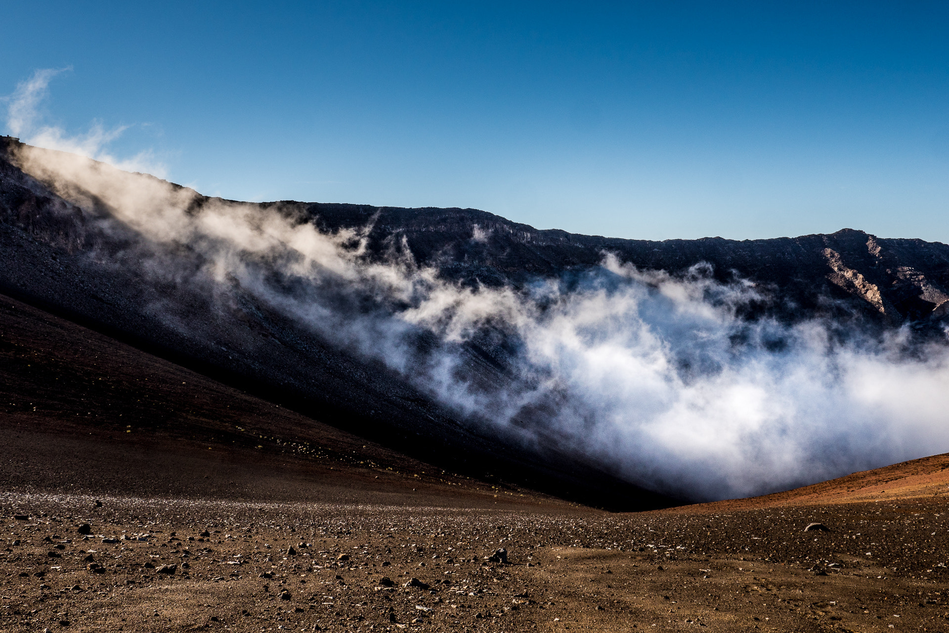 Panasonic Lumix G X Vario 12-35mm F2.8 ASPH Power OIS sample photo. Fog on haleakala photography