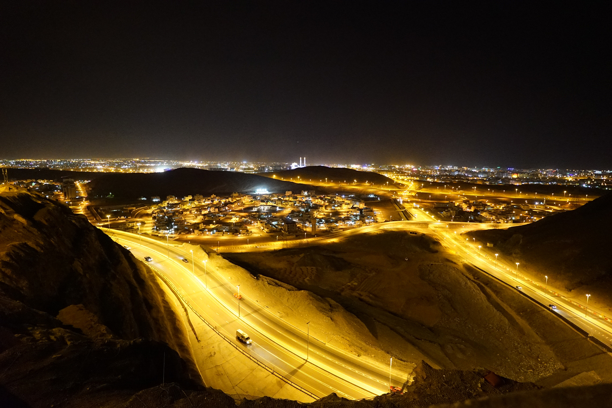 Sony a7S sample photo. A #brilliant #muscat #oman #cityscape capture from bawsher-amrat #mountain road. photography