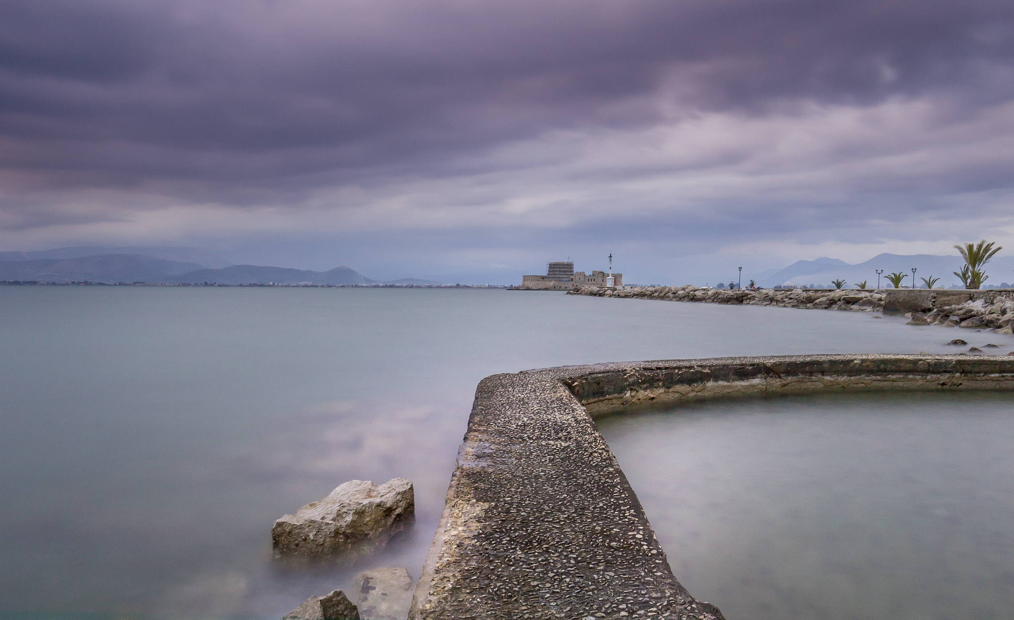 Canon EF 16-35mm F4L IS USM sample photo. Nafplio looking moody photography