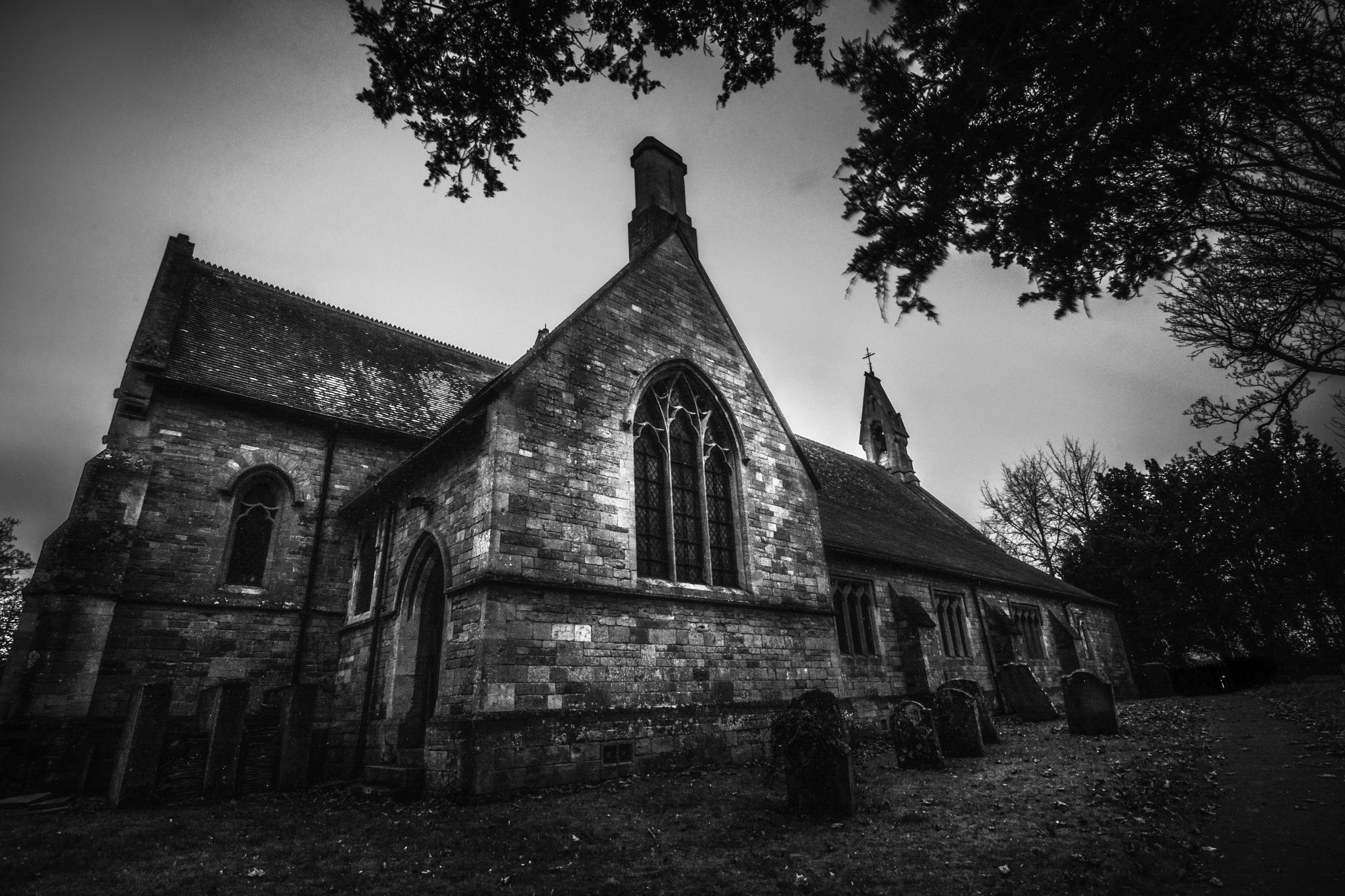 Tokina AT-X Pro 11-16mm F2.8 DX sample photo. Sawtry all saints church bw photography