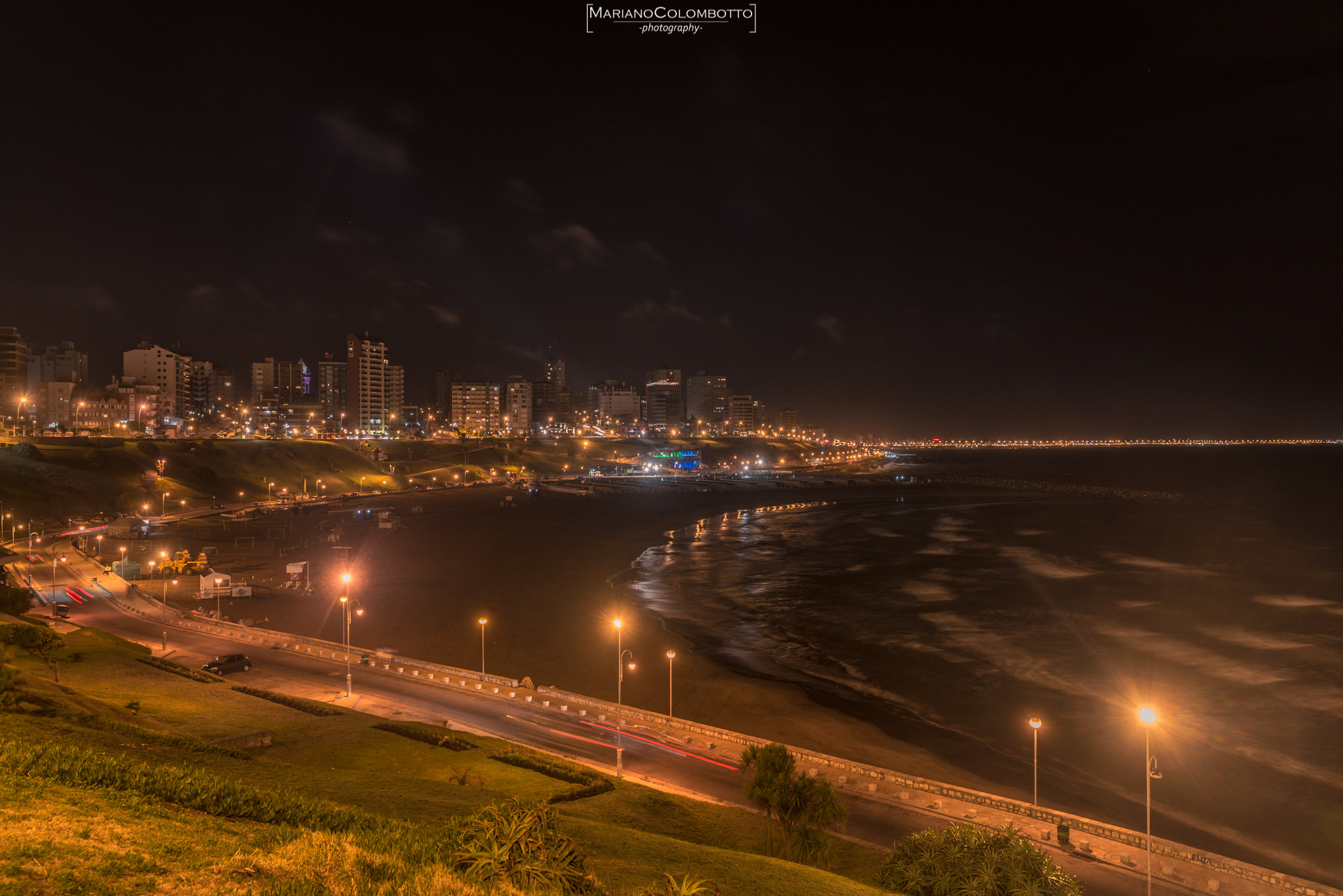 Nikon D610 + Sigma 24-70mm F2.8 EX DG HSM sample photo. Mar del plata city lights photography