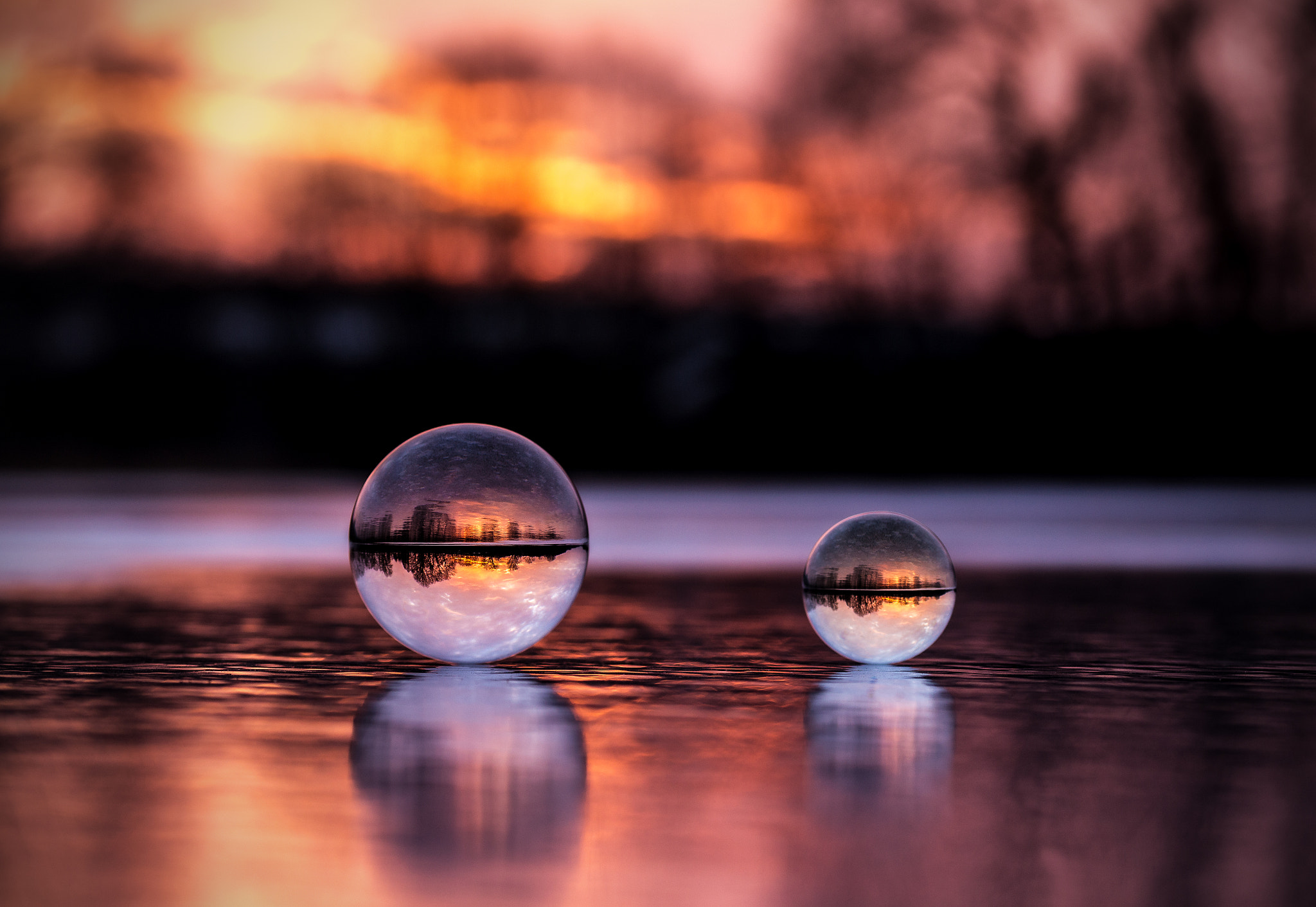Canon EOS 6D sample photo. Sunrise in the glass sphere... photography