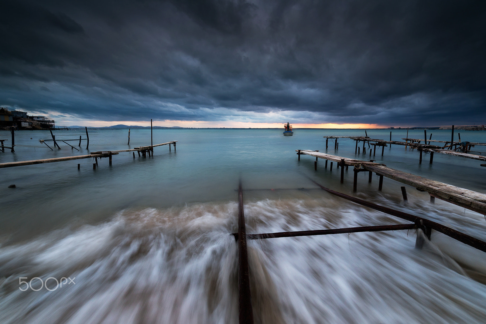 Nikon D800E + Tamron SP 15-30mm F2.8 Di VC USD sample photo. Boat to the storm photography
